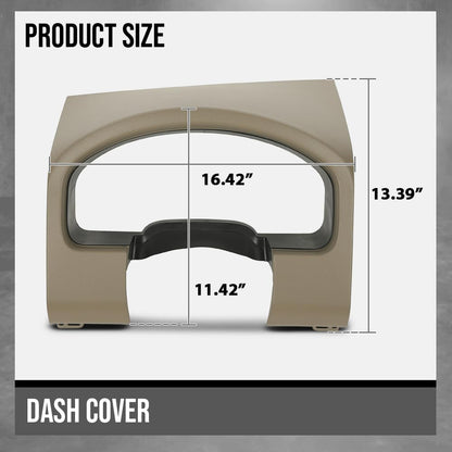 G-PLUS Dash Bezel Trim Instrument Cluster Cover Panel Compatible with Ford F150 2004-2008/Fit Lariat models Beige