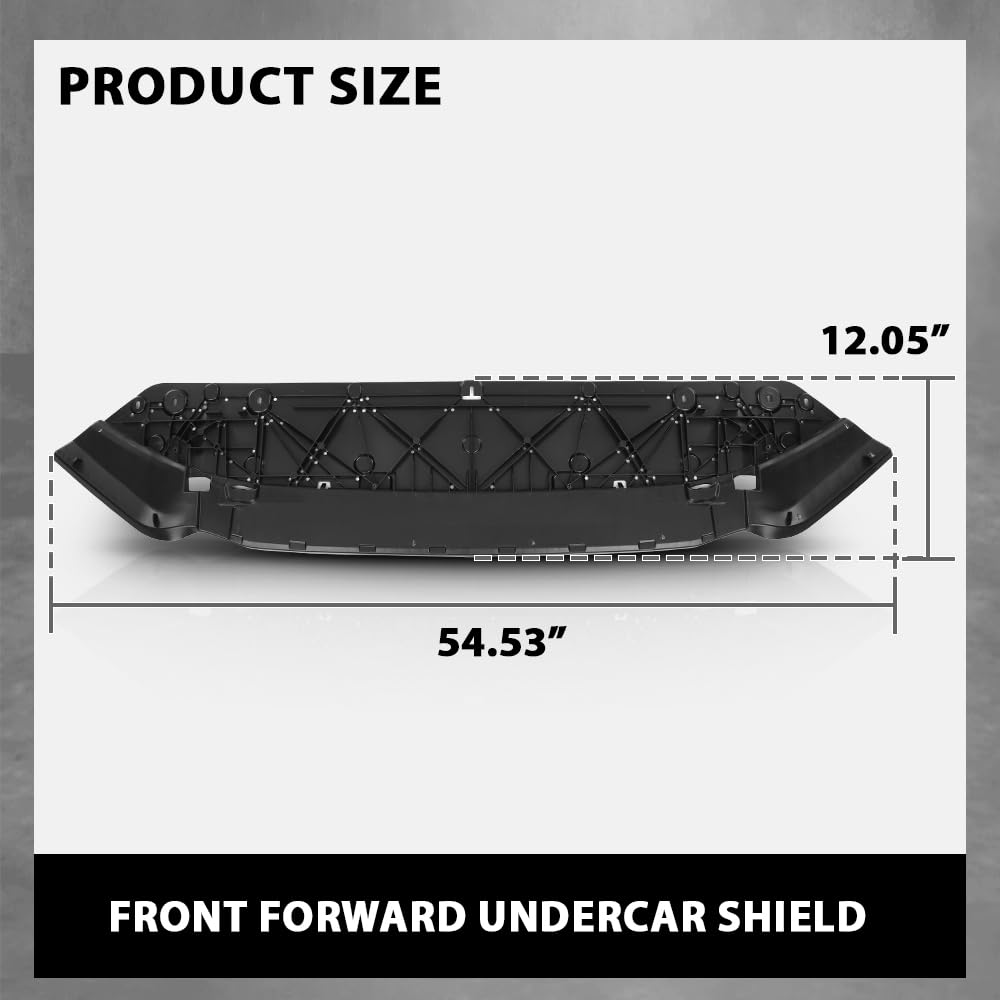 G-PLUS Front Forward Undercar Splash Shield, Compatible with Audi A4 S4 2017-2019, AU1228132, 8W0807611A Black Engine Splash Shield