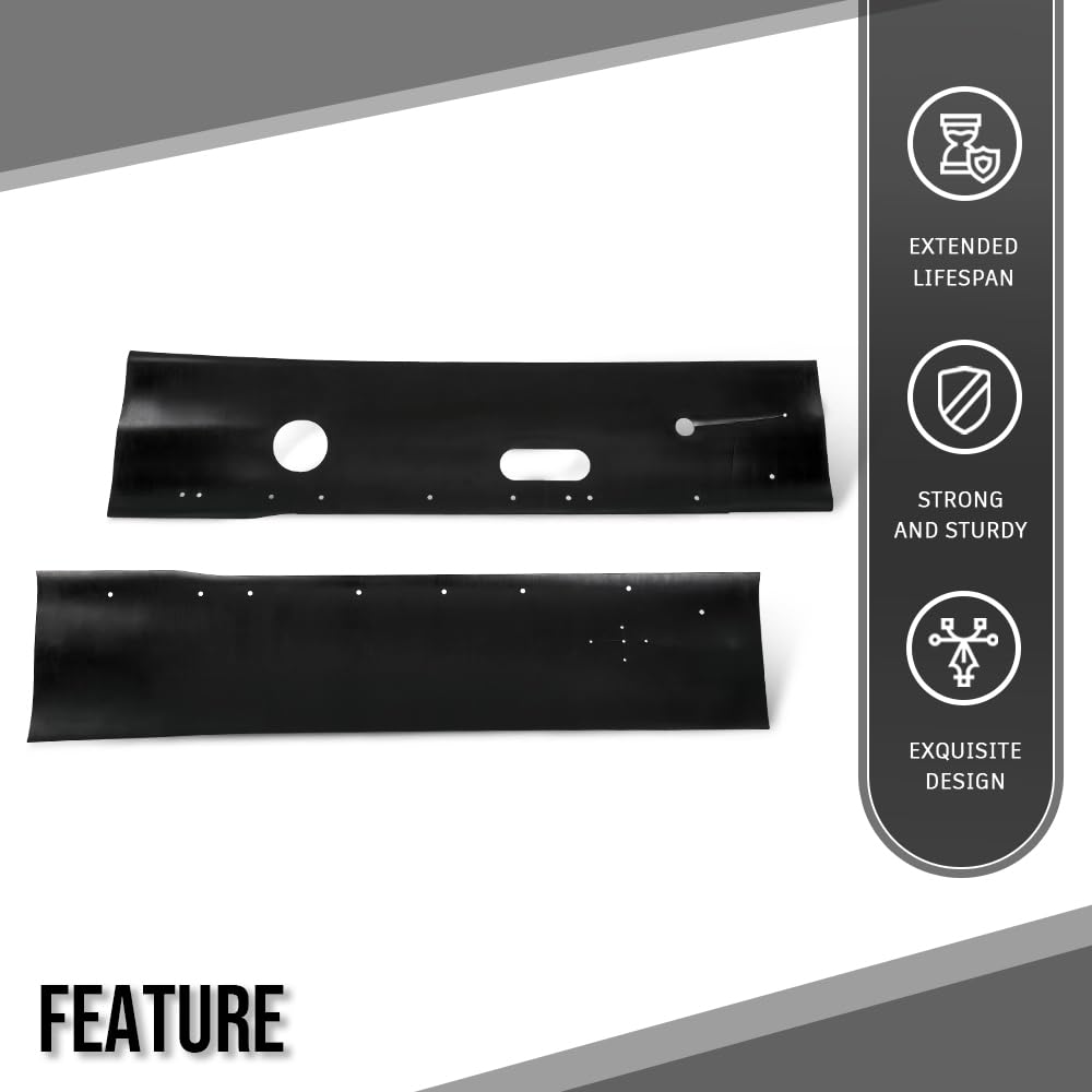 G-PLUS Engine Well Frame Rail Splash Shields Seals Compatible with Dodge Trucks D Series 2WD 1972-1981 Black