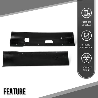 G-PLUS Engine Well Frame Rail Splash Shields Seals Compatible with Dodge Trucks D Series 2WD 1972-1981 Black