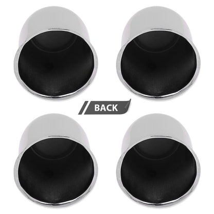 G-PLUS 4pcs Chrome Wheel Center Cap Fit for 3 1/4", 3.25" Trailer Rims Center Bore Light Scratch [Center Bore Dimensions: 3.25", 3 1/4" & Overall Cap Tall: 3.40" & Center Decal: 1.75"]