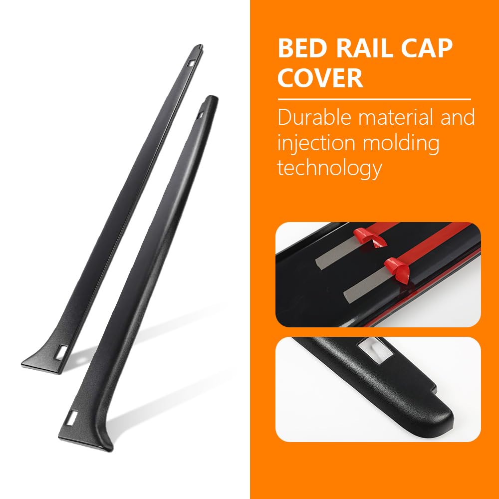 G-PLUS Stepside Bed Rail Caps w/Holes Compatible with Chevy Silverado 1500 GMC Sierra 1500 1999-2005 Replacement for 15932239, 15932238 Left & Right Side