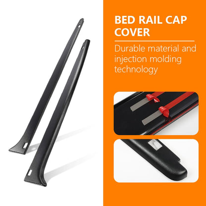 G-PLUS Stepside Bed Rail Caps w/Holes Compatible with Chevy Silverado 1500 GMC Sierra 1500 1999-2005 Replacement for 15932239, 15932238 Left & Right Side