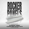 G-PLUS Rocker Panel Driver and Passenger Side Pair Compatible with Chevy Silverado GMC Sierra Pickup Truck Crew Cab 2014 2015 2016 Silver