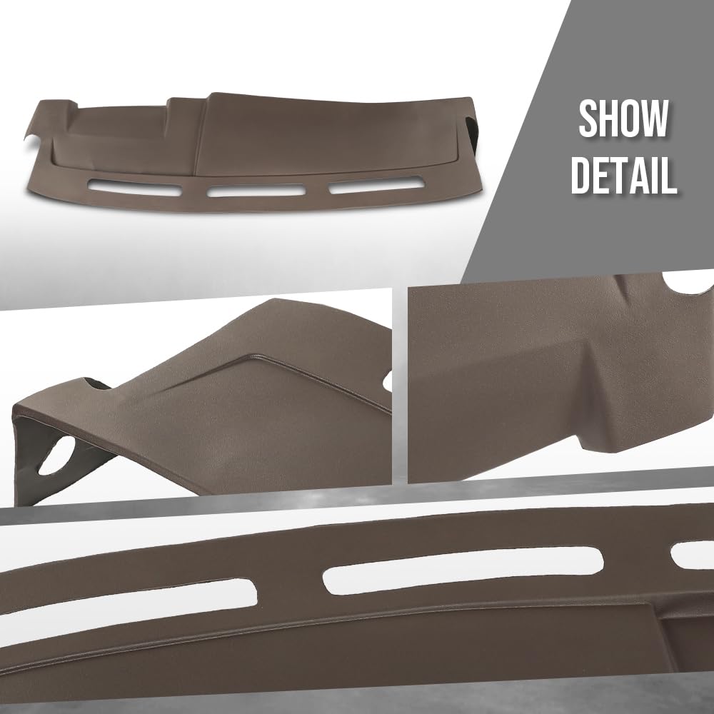 G-PLUS TPE Dash Cover Compatible with Cadillac Escalade ESV EXT 2003-2006 Brown