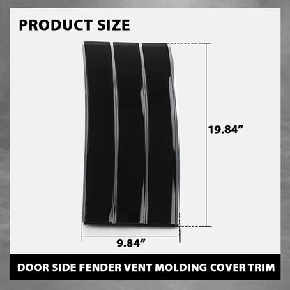G-PLUS Door Side Fender Vent Molding Cover Trim Compatible with Land Rover Range Rover Vogue L405 2013-2022 Black