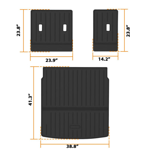 G-PLUS Floor Mats Trunk Mat Fit for Mazda CX-50 2023 2024 2025 w/Seat Back Protection TPE Custom Fit All Weather Full Cover Protection 3 Piece,Black