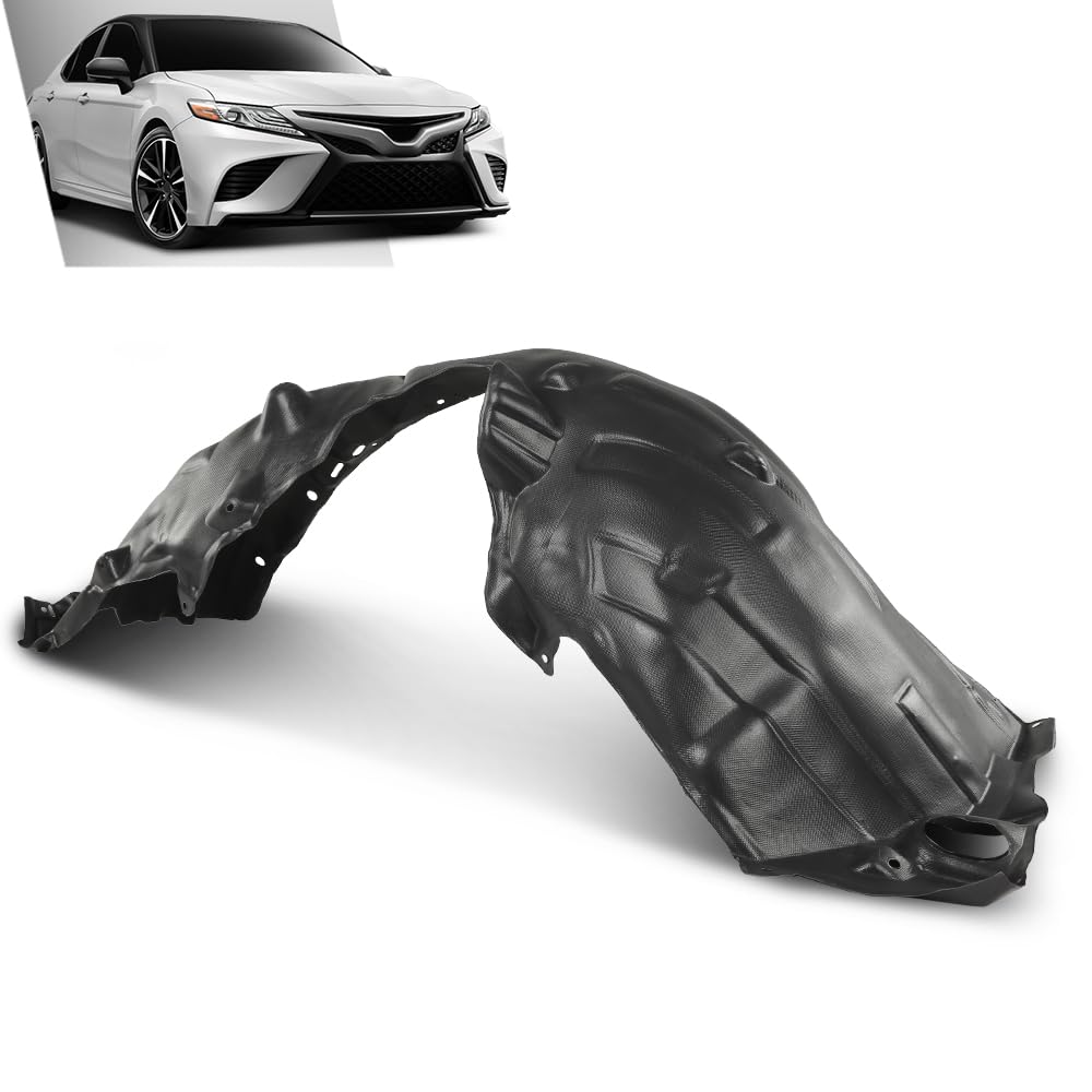 G-PLUS Front Right Side Fender Inner Liner Compatible with Toyota Camry 2018-2020 Black 5387506280