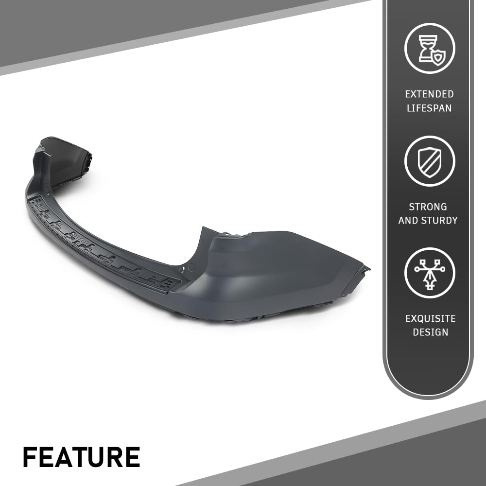 G-PLUS Rear Upper Bumper Cover Fascia, Compatible with Ford Explorer 2018-2019, FO1114110, 187-10303, JB5Z17K835ACPTM