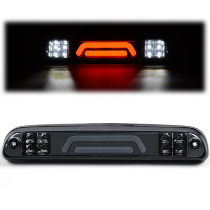 G-PLUS LED Third Brake Light Compatible with Ford F250 F350 F450 F550 Super Duty 1999-2016, Rear High Mount Cargo Lamp, Smoky Lens Chrome Housing