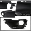 G-PLUS Fog Light Cover Lamp Bezel Left Driver Side Compatible with Jeep Grand Cherokee 2016-2022 Black 68261711AA