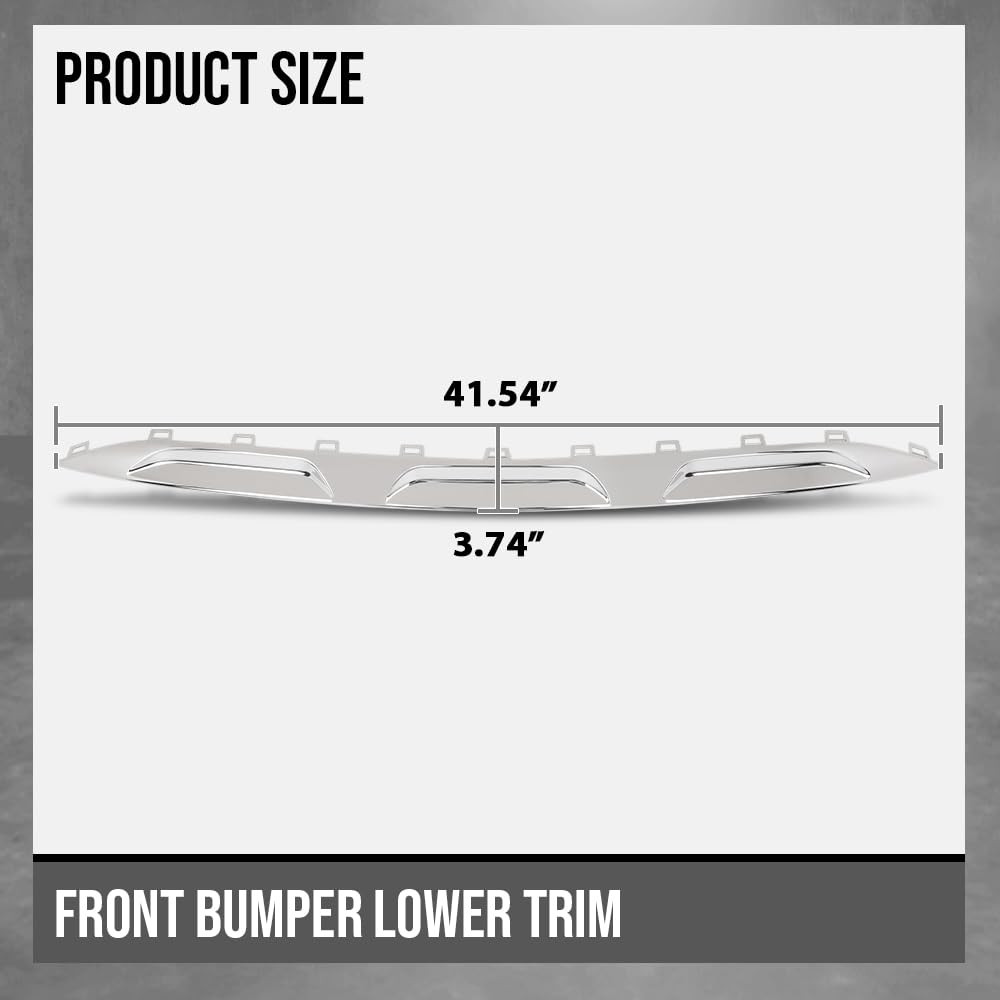 G-PLUS Front Bumper Lower Molding Trim Compatible with Benz W167 GLE / C167 Coupe/GLE 53 AMG 2020-2022 Not Fit 350 Base Sport A1678856703 Silver