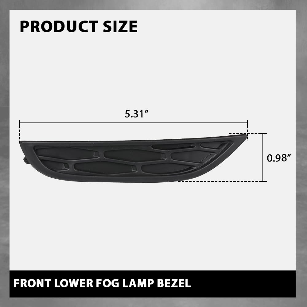 G-PLUS Front Lower Fog Light Lamp Bezel Compatible with Range Rover Evoque 2012-2015,Fit for Pure and Prestige Models Only,Not Fit for Dynamic Models