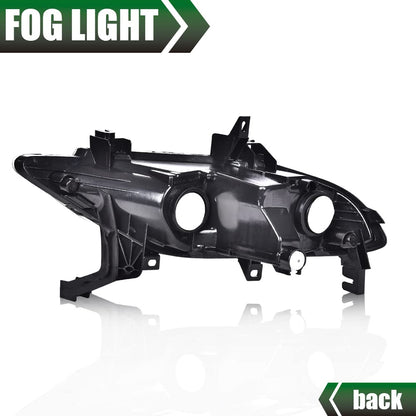 G-PLUS Fog Lights Assembly Compatible With 2016-2018 Nissan Maxima 4-Door Sedan S SL SR SV Front Bumper Halogen Fog Lights w/o Bulb Clear Lens Black Housing,Passenger (Right)