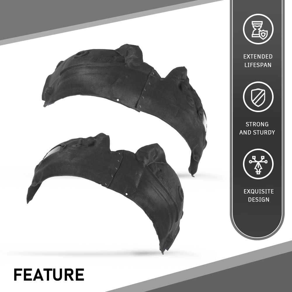 G-PLUS Pair Front Fender Liner Inner, Compatible with Audi A6 A6 Quattro 2012-2017/ S6 2013-2017, LH Driver & RH Right Side 2PCS, 4G0821134D, AU1249132, 4G0821133D, AU1248132