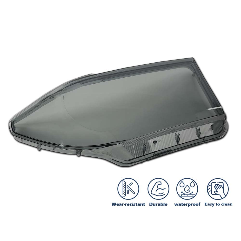 G-PLUS Headlights Cover Aftermarket Left+Right Smoke Compatible with 2007-2013 Toyota Tundra/2008-2017 Toyota Sequoia 811100C051, 811500C051_2007 2008 2009 2010 2011