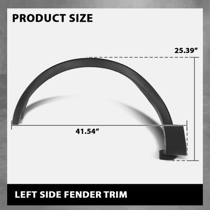 G-PLUS Front Left Fender Flare Compatible with Ford Explorer/Police Interceptor Utility 2016-2019 Wheel Opening Molding Arch Trim, FB5Z16039AB FO1290130, Factory Style