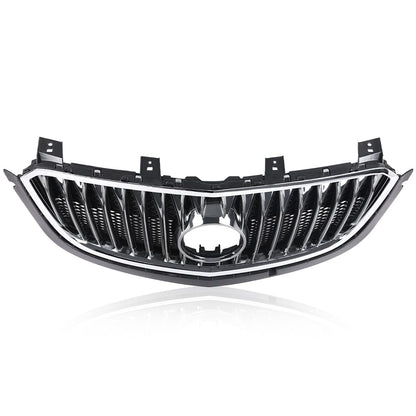 G-PLUS Front Bumper Grille Radiator Gloss Grid Grill Compatible with Buick Envision 2015 2016 2017 Black Mesh Grille