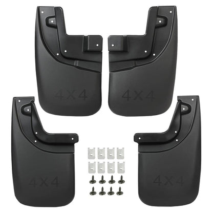 G-PLUS Heavy Duty Molded Mud Flaps Compatible with Toyota Tacoma w/Fender Flares 2005-2015 4PCS Mud Guards Splash Front & Rear Mudguards Black