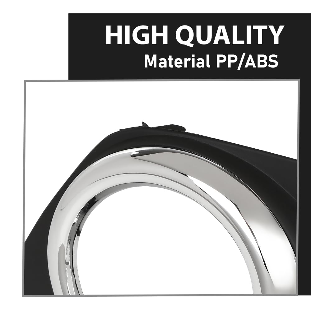G-PLUS Left Front Bumper Fog Light Cover Trim Compatible with Toyota RAV4 2009-2013 521280R040, 521280R010