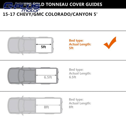 G-PLUS Hard Tri-fold Truck Bed Tonneau Cover Compatible with 2015-2021 Chevy/GMC Colorado/Canyon 2015-2021 Extra Short Bed 5'