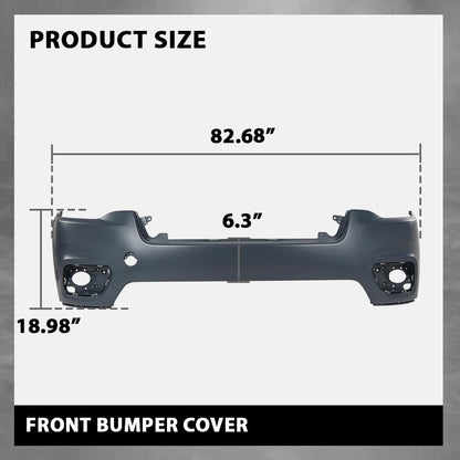 G-PLUS Front Upper Bumper Cover Fascia Compatible with Jeep Cherokee 2019-2023,Fit For Models Without Park Assist Only,Not Fit Trailhawk Models CH1014133