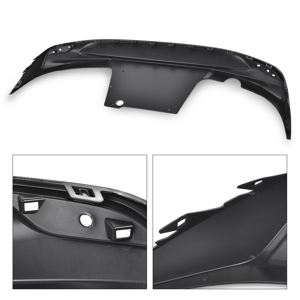 G-PLUS Air Dam Deflector Lower Valance Apron Rear Textured Compatible with Chevy Malibu Hybrid 2016-2019/Fit Chevy Malibu LS 2016-2023 84078809, GM1115129C