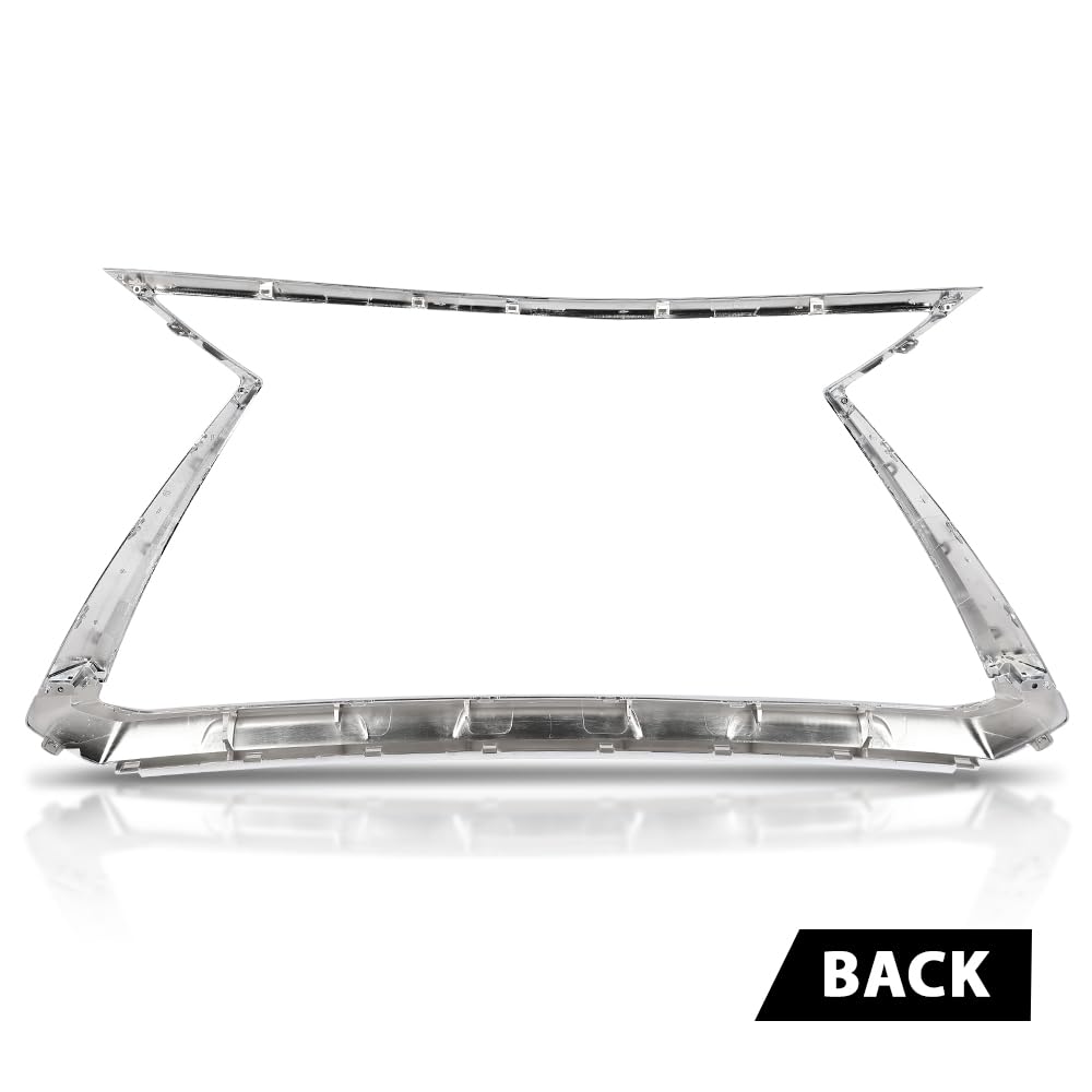 G-PLUS Upper & Lower Chrome Grille Molding Trim Compatible with LX RX350 RX450h 2016-2019/RX350L RX450hl 2018-2019 LX1210114, LX1202110, 531210E120, 531220E060 Silver