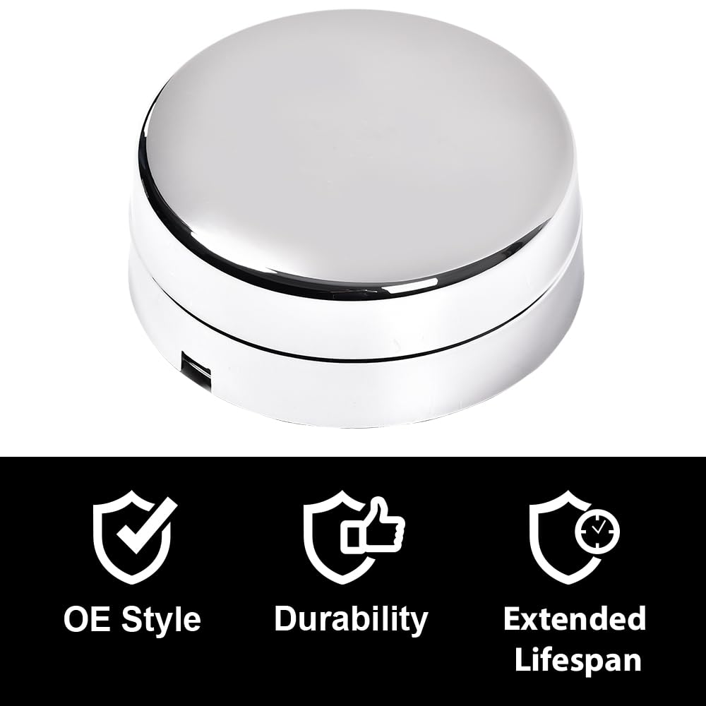 G-PLUS Rear Wheel Chrome Center Hub Caps Compatible with Dodge Ram 3500 1-Ton Dually 2003-2017 8-Lug 5 Slot 17" Steel 560-8010