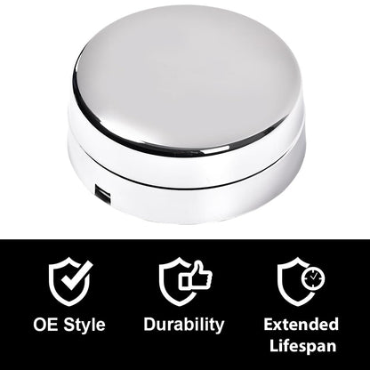 G-PLUS Rear Wheel Chrome Center Hub Caps Compatible with Dodge Ram 3500 1-Ton Dually 2003-2017 8-Lug 5 Slot 17" Steel 560-8010