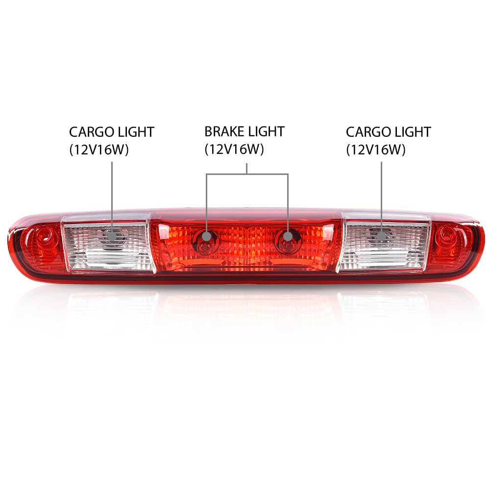 G-PLUS Third Brake Light 3rd Cargo Lamp High Mount Stop Light Compatible with Chevy Silverado GMC Sierra 1500 2008-2013,Fit Chevy Silverado GMC Sierra 2500 HD 3500 HD 2008-2014 25890530
