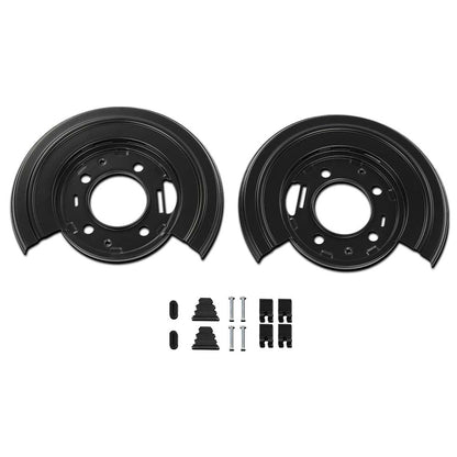 G-PLUS New Rear Brake Dust Shield Backing Plates Pair Compatible with 2000-2005 Ford Excursion/2000-2010 Ford F250 Super Duty TN02044