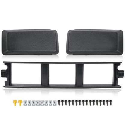 G-PLUS Front Bumper Lower Grille Trim Panel Cover & Bumper Guards Pads End Caps Compatible with Ford F150 2018-2020 JL3Z17B968BB Black ABS Plastic