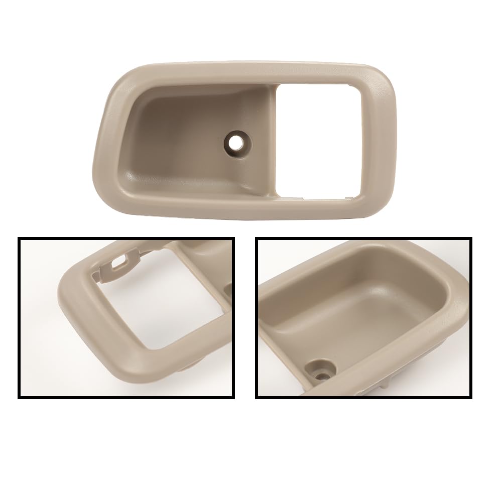 G-PLUS Door Handle Trim Set Compatible with 2000-2006 Toyota Tundra,Interior Door Handle Bezel 2Pc (Beige)