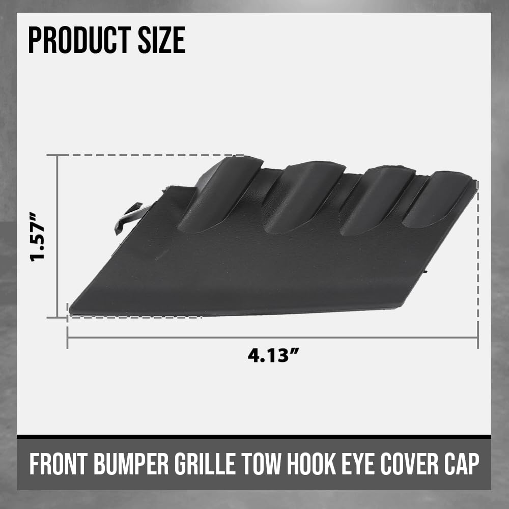 G-PLUS Front Bumper Grille Tow Hook Eye Cover Cap Compatible with Toyota Collora (submodel:Hybrid LE, Hybrid XLE, LE) 2023 2024 2025 53128 12190, 5312812190 Black