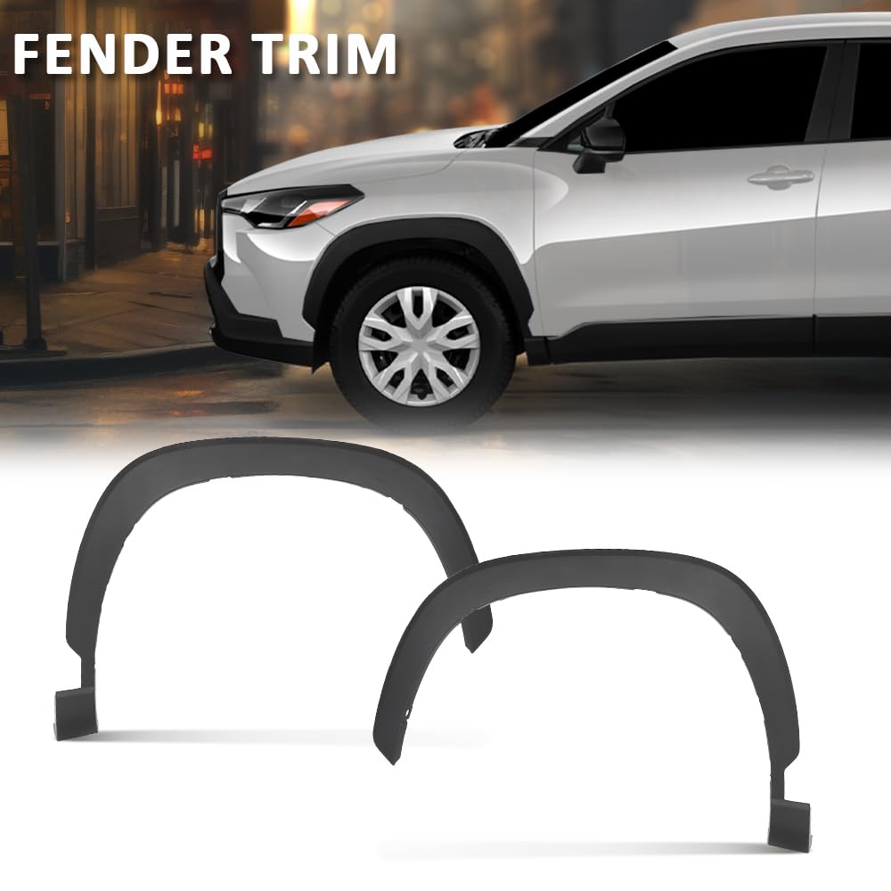 G-PLUS Front Left+Right Fender Flare Pair Compatible with Toyota Corolla Cross (submodel: L, LE, XLE) 2022-2023 756010A040