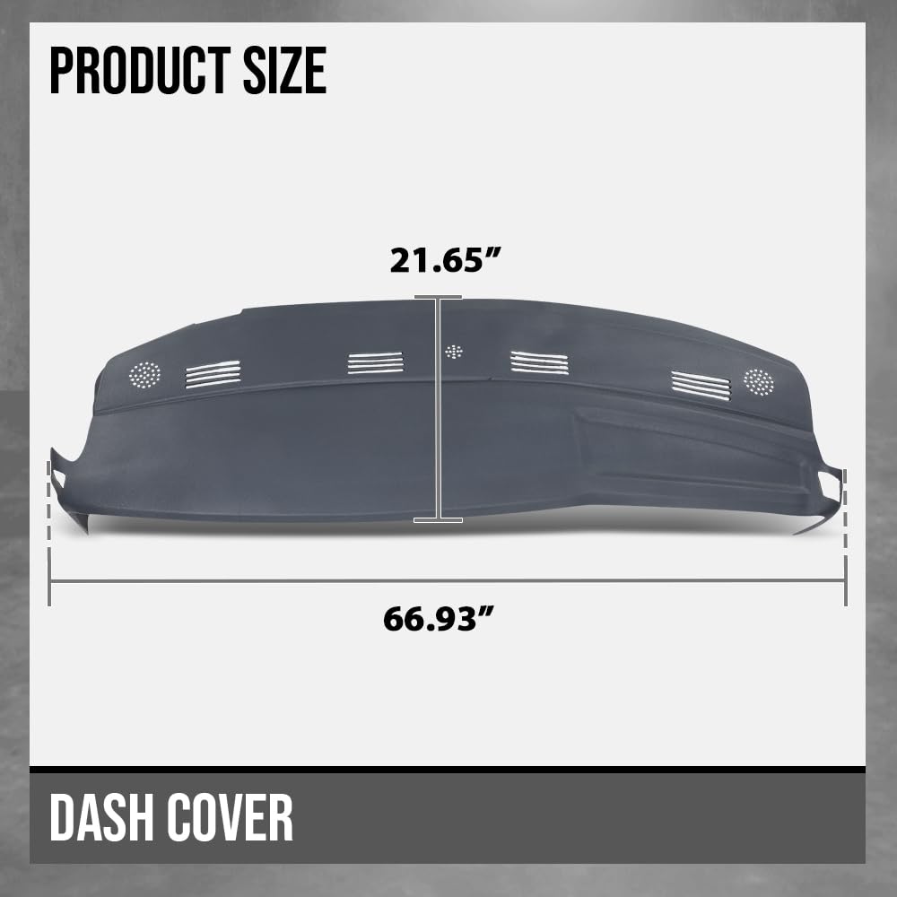 G-PLUS TPE Dash Cover Dashboard Panel Compatible with Dodge Ram 1500 2002-2005 Fit Dodge Ram 2500 3500 2003 2004 2005 Blue