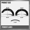 G-PLUS Fender Flares Front and Rear Side Compatible with Ford F250 F350 Super Duty 2017 2018 2019 2020, Not Fit Dually Models Pocket Rivet Smooth Black