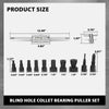 G-PLUS Blind Hole Collet Bearing Puller Set with 8-32mm Inner Bearing Extractor Compatible with Most Vehicles– Works on Motorcycles, ATVs, Scooters, Compact Cars and Medium-Sized Cars 12 PCS Black