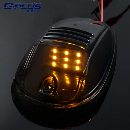 G-PLUS Cab Roof Running Marker Lights Compatible With Most of 4x4 / Off-Road/SUV/Crossover/Jeep/RV/Pickup truck vehicle,LED Roof Smoke Lens Light,5 Piece