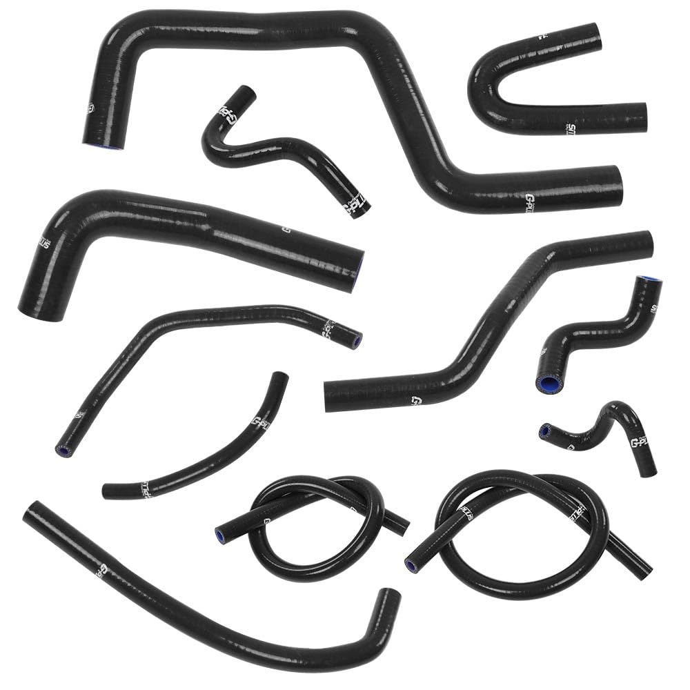 G-PLUS Silicone Radiator Hose Kit w/Clamps Compatible with Honda/Acura Integra DC4 DB7 RS LS GS SE with B18B1 Engine 1994-2001 Black