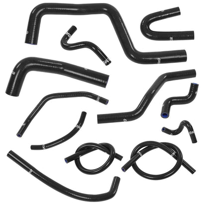 G-PLUS Silicone Radiator Hose Kit w/Clamps Compatible with Honda/Acura Integra DC4 DB7 RS LS GS SE with B18B1 Engine 1994-2001 Black