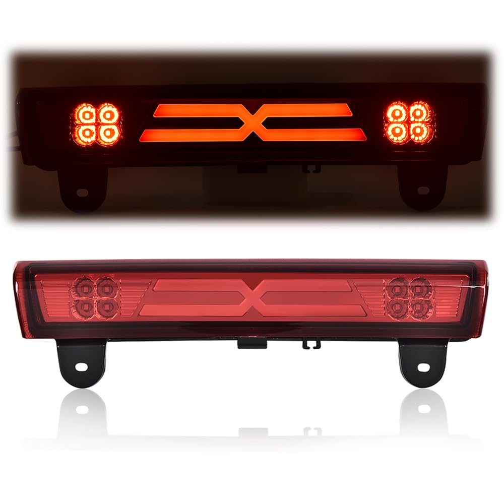 G-PLUS LED 3rd Third Brake Light Compatible with Chevy Suburban/GMC Yukon XL 1500 2500 2000-2006, Fit Chevy Tahoe/GMC Yukon 2000-2006, High Mount Cargo Lamp Type X, Red Lens, 15170955