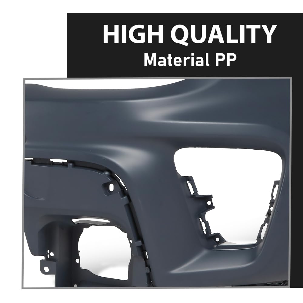 G-PLUS 1PC Front Upper Bumper Cover Compatible with Jeep Renegade Non Trailhawk 2019 2020 2021 2022, 6VM44TZZAA, CH1014136, Black