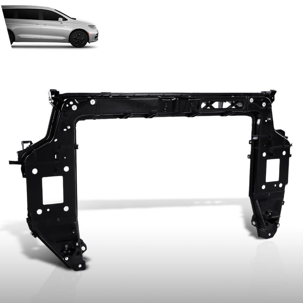 G-PLUS Front Radiator Support Assembly Compatible with Chrysler Pacifica 2017-2023, Fit Chrysler Voyager 2020-2023 V6 3.6L 68292241AB, CH1225287 Black