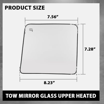 G-PLUS Mirror Glass Heated Left+Right Upper Compatible with Ford F150 Pickup Truck 2013-2014,Fit Ford F250 F350 F450 F550 Super Duty 2008-2016 FO1324150, FO1325150 White