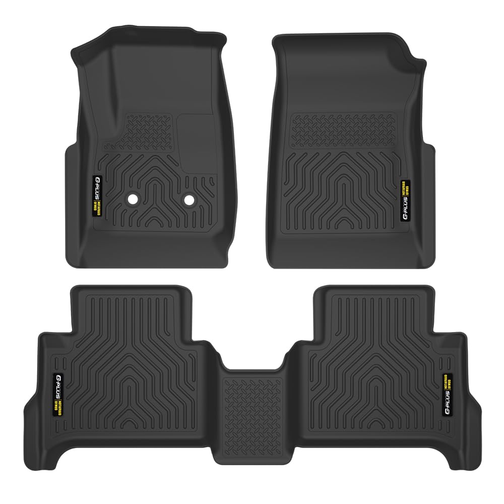 G-PLUS Cargo Liners Compatible with Chevy Colorado Crew Cab 2015-2022/Fit GMC Canyon Crew Cab 2015-2022,All Weather Full Cover Protection 1st & 2nd Row TPE Floor Liner,alfombras para carro