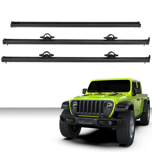 G-PLUS Trail Rail System Tie Down Rails Compatible with Jeep Gladiator 2020 2021 2022 2023