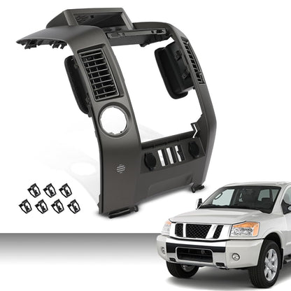 G-PLUS Dash Center Console Panel Lid Bezel w/Center Speaker&Cigarette Lighter Compatible with Nissan Armada SE LE SE 2005-2006/ Pathfinder Armada SE LE 2004/ Titan SE LE XE 2004-2015