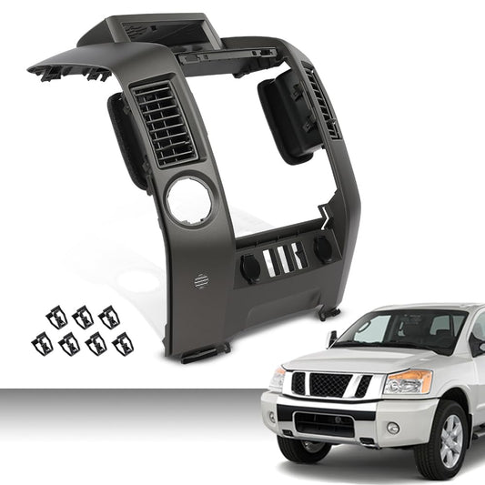 G-PLUS Dash Center Console Instrument Panel Lid Bezel Compatible with Nissan Armada SE LE SE 2005-2006/Pathfinder Armada SE LE 2004/Titan SE LE XE 2004-2015 w/Center Speaker&Cigarette Lighter